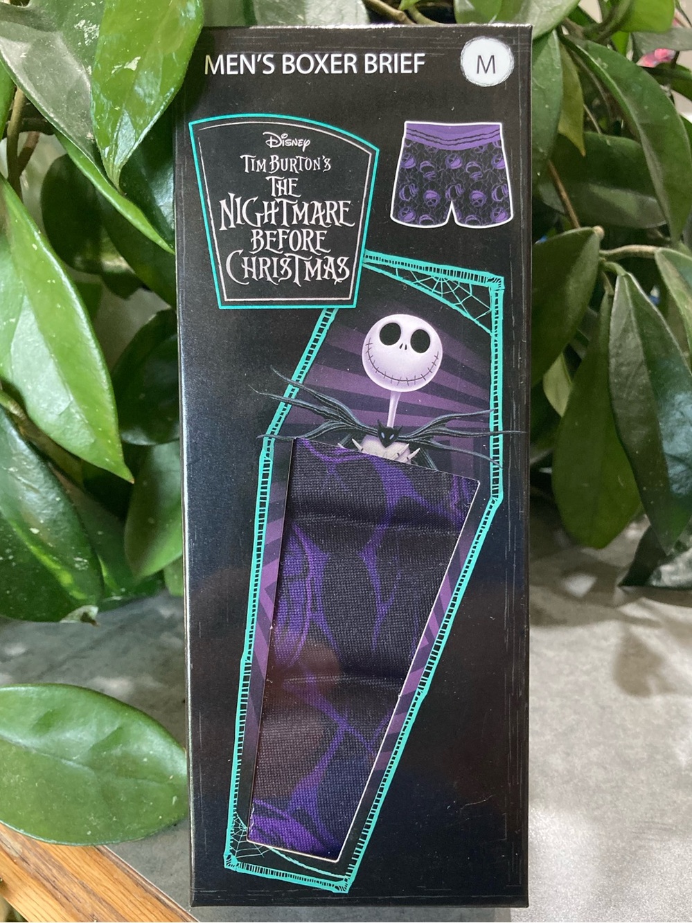 DISNEY Tim Burton's Nightmare Before Christmas Boxer Brief Men’s Sz M Purple NIB